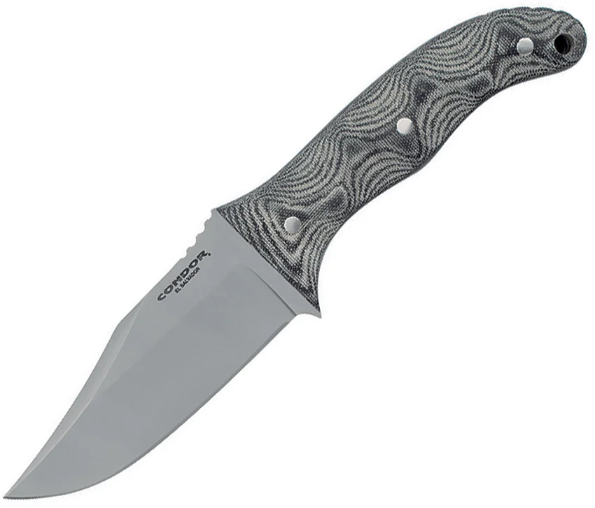Condor Little Bowie Knife Gray Micarta (4.6" Bead Blast)