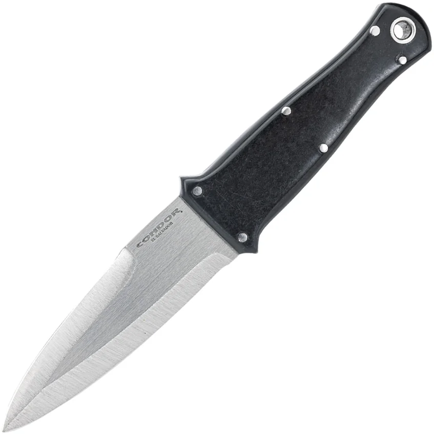 Condor Tony Lennartz Hokahey Fixed Blade Knife Black Micarta (3.7" Satin)