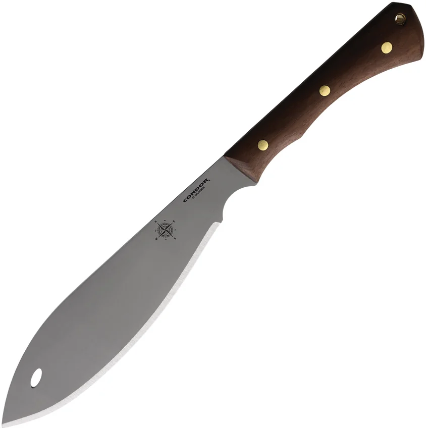 Condor Polar North Machete Fixed Blade Walnut w/ Leather Sheath (11.7" BB)