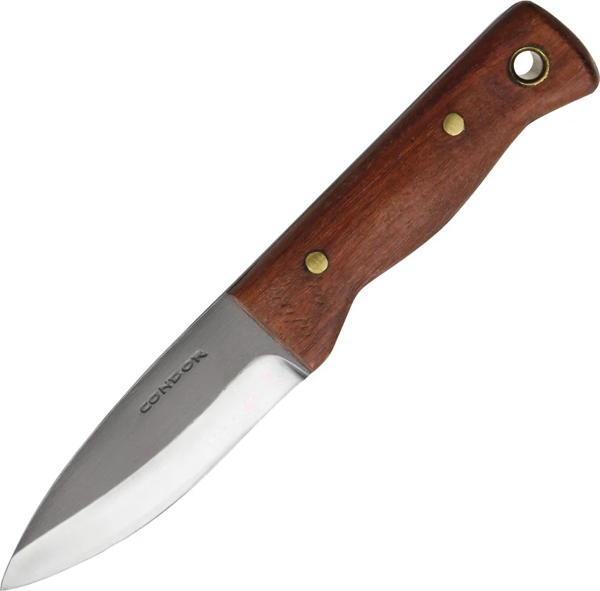 Condor Mini Bushlore Knife Fixed Blade w/Sheath (3" Bead Blast Plain) CTK232-3HC