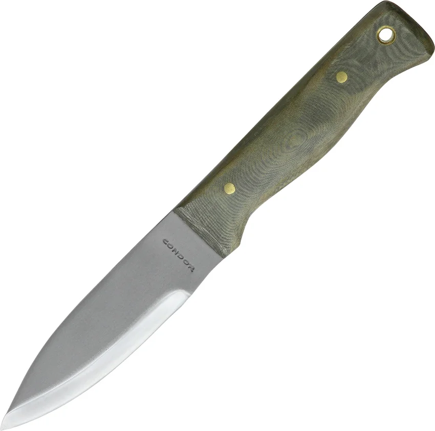 Condor Bushlore Knife Fixed Blade w/ Micarta Scales (4.3" Plain) CTK232-4.3 HCM