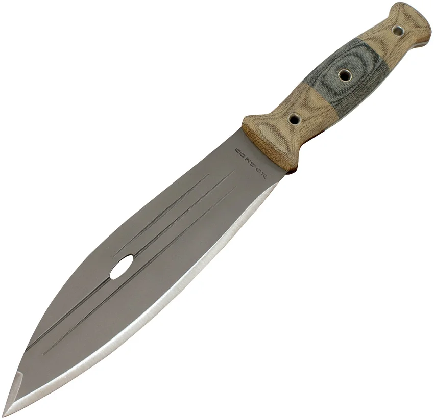 Condor Primitive Bush Knife Carbon Steel Micarta (8" Bead Blast) CTK242-8HC