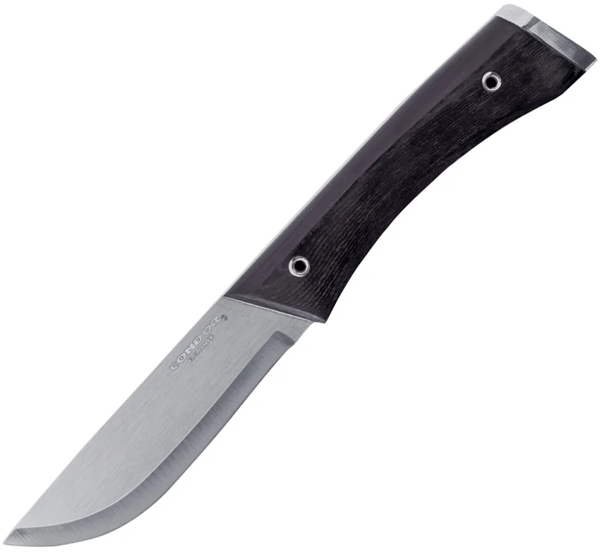 Condor Survival Puukko Knife Fixed Blade Black Paper Micarta (3.88" Polish)