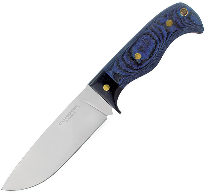 Condor Blue Havoc Fixed Blade Knife Blue/Black Micarta (5.5" Satin)