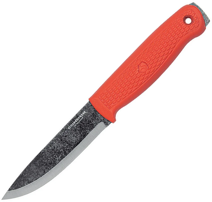 Condor Terrasaur Fixed Blade Knife Orange Plastic (4.25" Gray) CTK3947-4.1