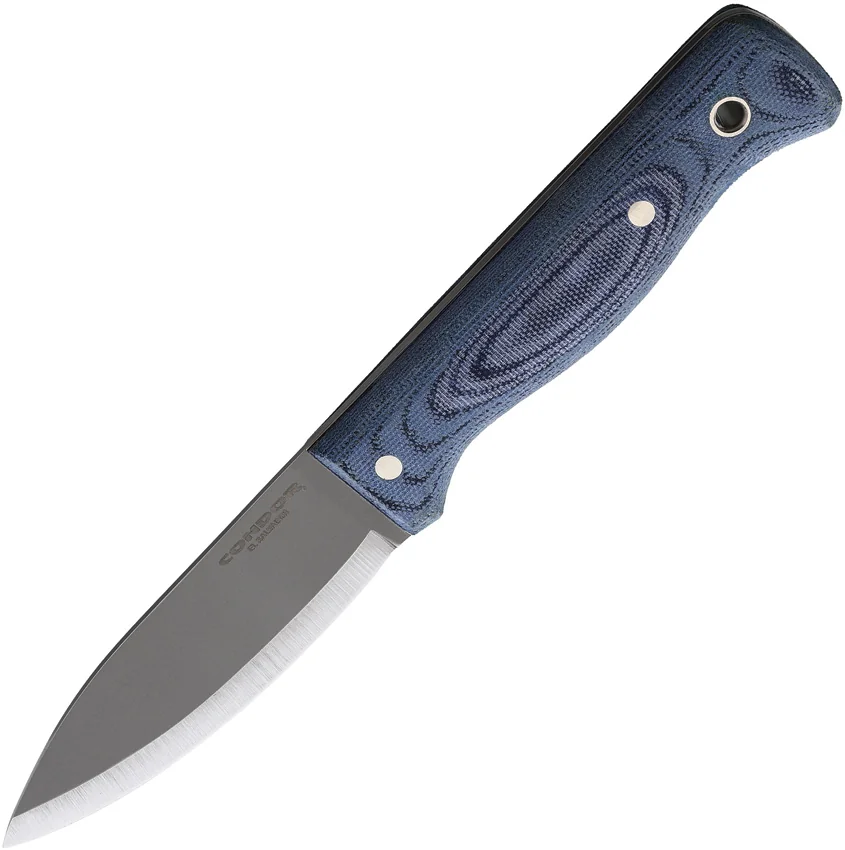 Condor Aqualore Fixed Blade Knife Blue Micarta (4.5" Bead Blast)