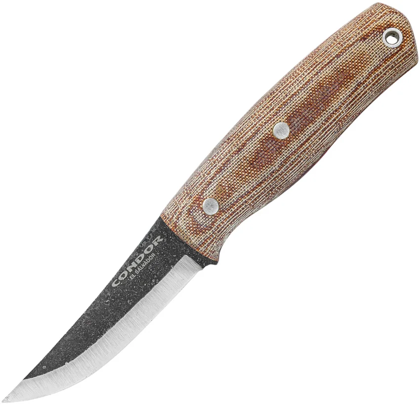 Condor Kambo Pukko Fixed Blade Knife Red Micarta (2.9" Black SW)