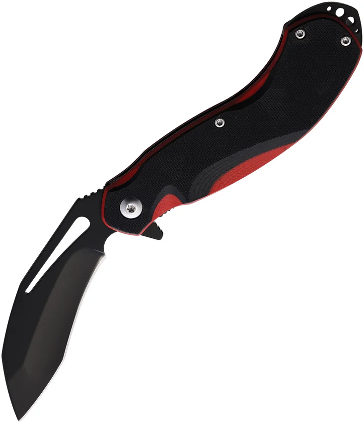 Cuma Survival School BAMF Linerlock Black/Red G10