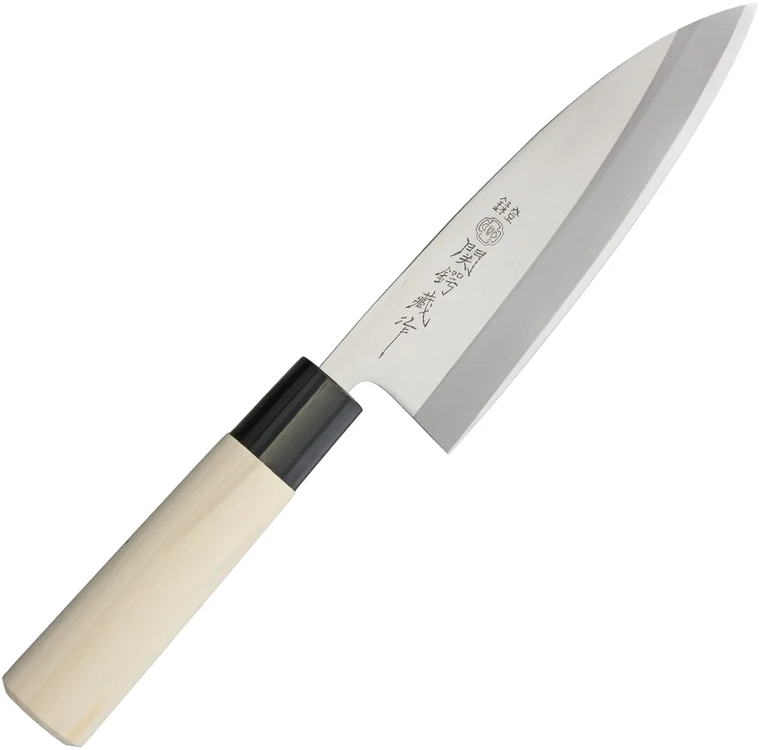 Fox Knives Deba Fixed Blade Knife Maple (6" Satin)