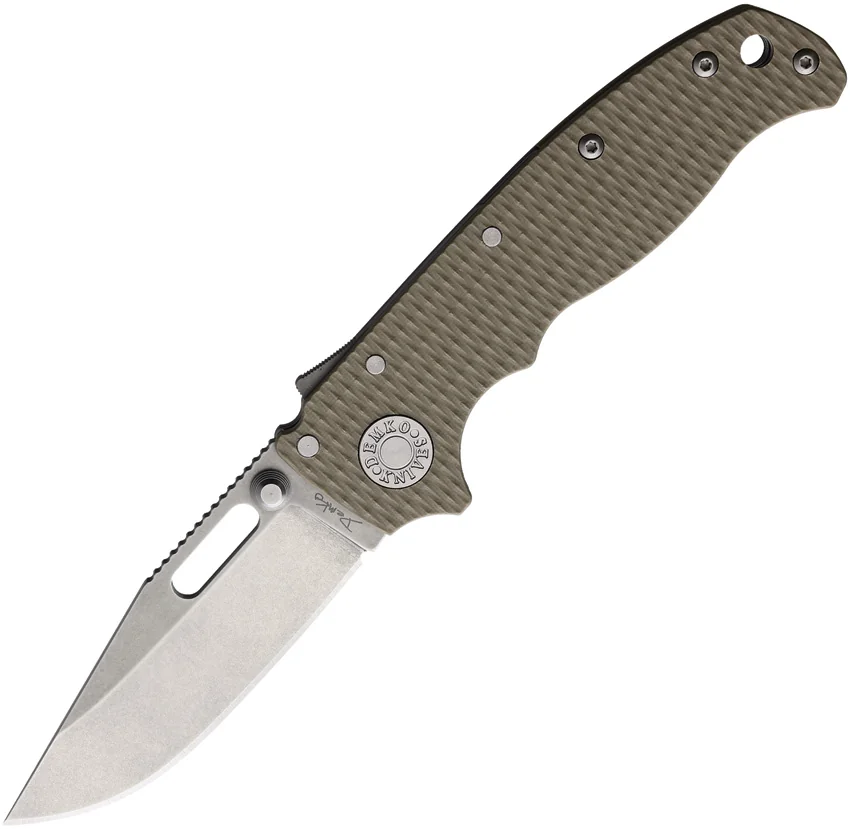 Demko AD20.5 Clip Point Knife S35VN + Coyote Tan G-10 (3.2" Stonewash)