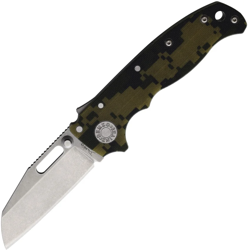 Demko AD20.5 Shark Foot Knife S35VN + Digi Camo G-10 (3" Stonewash)