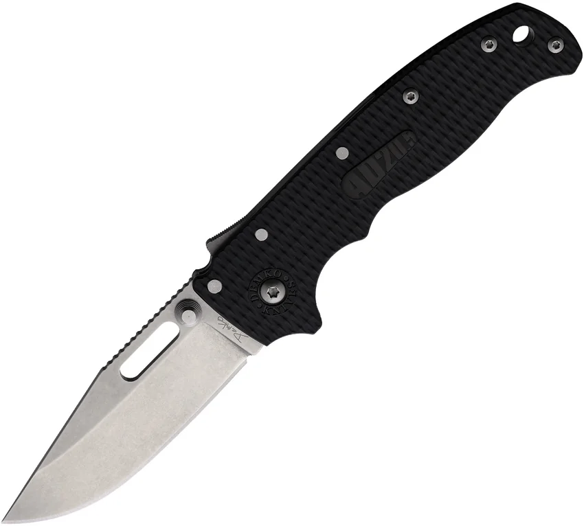 Demko AD20.5 Shark-Lock Knife Black Grivory (3" Stonewash)