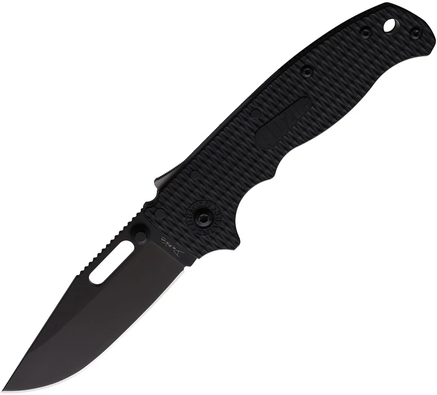 Demko AD20.5 Shark-Lock Knife Black Grivory (3.2" Black)