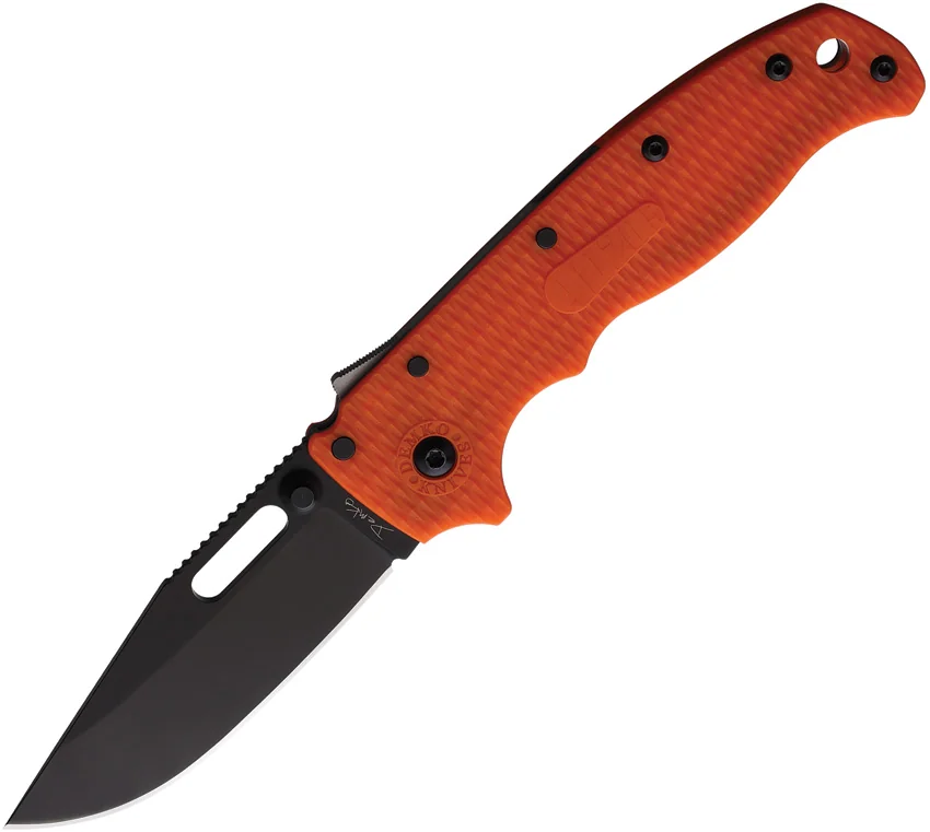 Demko AD20.5 Shark-Lock Knife Orange Grivory (3.2" Black DLC)