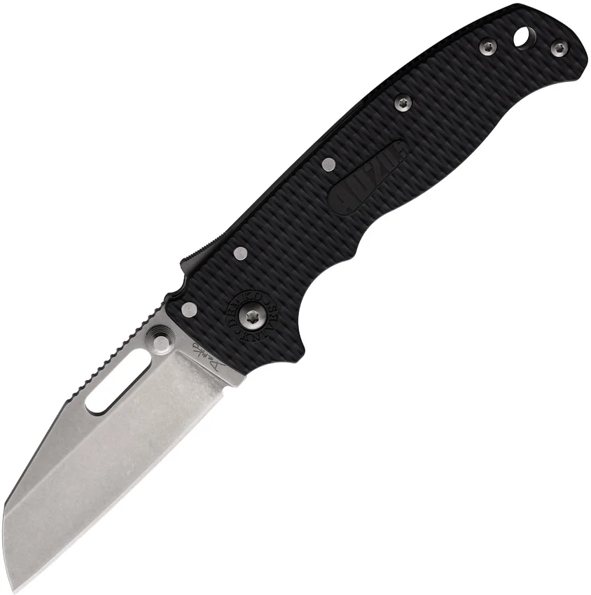Demko AD20.5 Shark-Lock Knife Black Grivory (3.2" Stonewash)