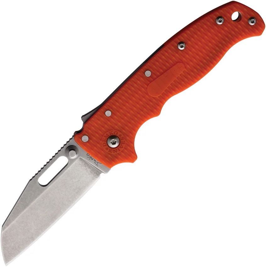 Demko AD20.5 Shark-Lock Knife Orange Grivory  (3.2" Stonewash)