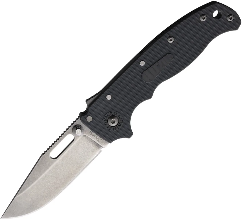 Demko AD 20.5 Shark-Lock Knife Gray Grivory (3.2" Stonewash)