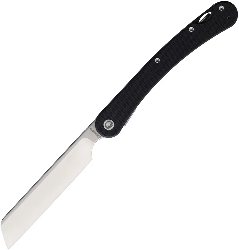 Daggerr Knives Boris Britva Cleaver Liner Lock Knife Black G-10 (4.4" Satin)