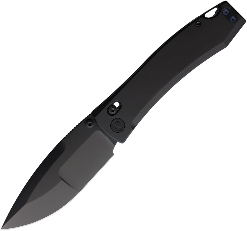 Daggerr Knives Nightmare X-Lock Knife Black Ti Thumb Stud (4" Black Compound)