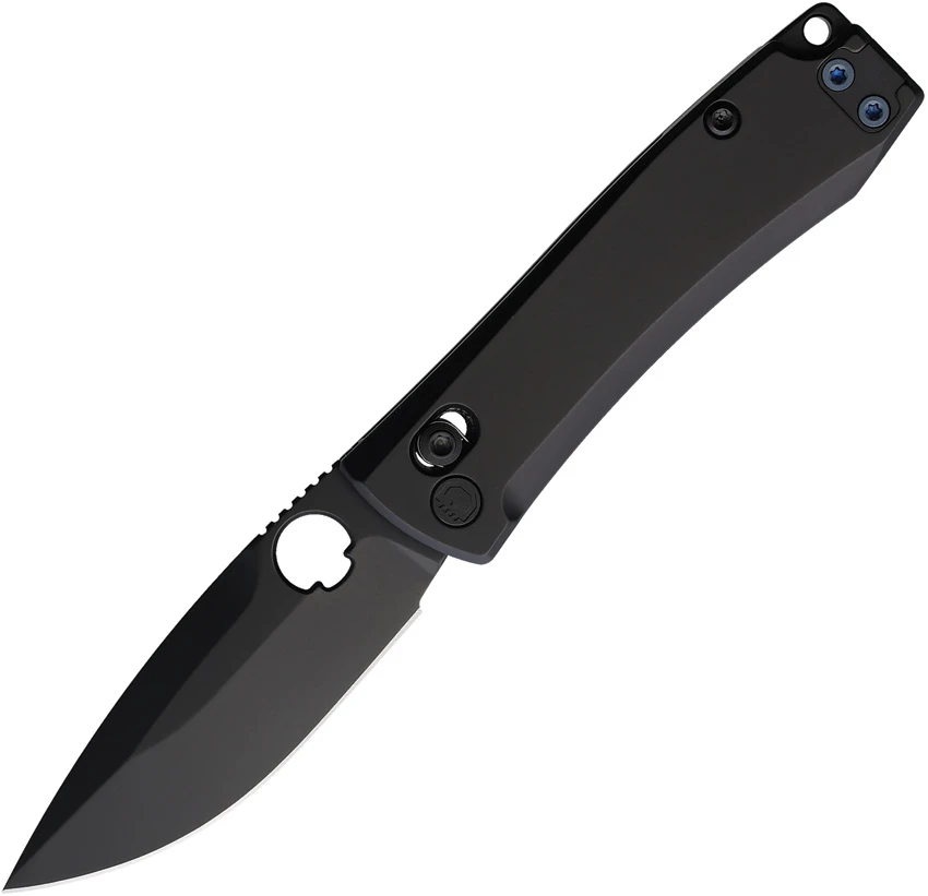 Daggerr Knives Nightmare 63 MagnaCut Crossbar Lock Knife Black Ti (2.6" Black)