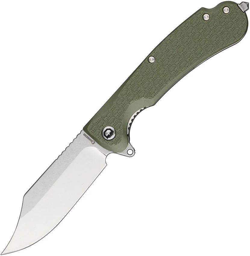 Daggerr Knives Powie Liner Lock Knife OD Green FRN (3.5" Stonewash)
