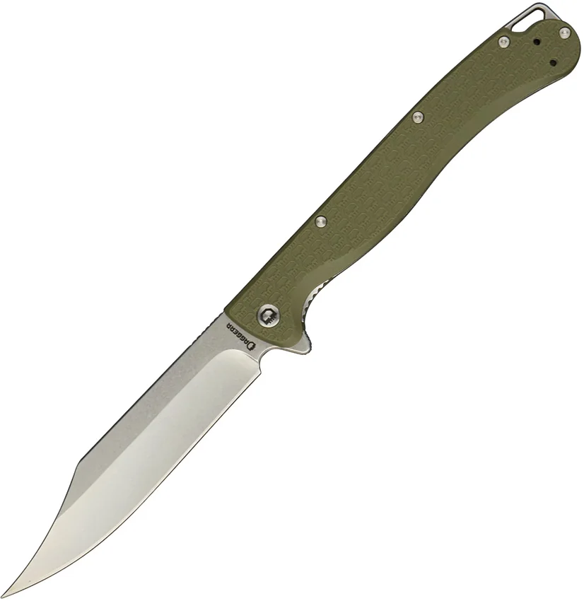 Daggerr Knives Toothpick Liner Lock Knife OD Green FRN (4.9" Stonewash)
