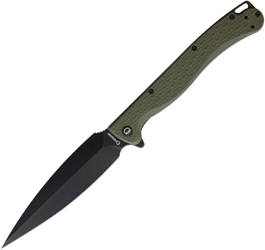 Daggerr Knives Vendetta Liner Lock Knife Olive FRN (5" Black)