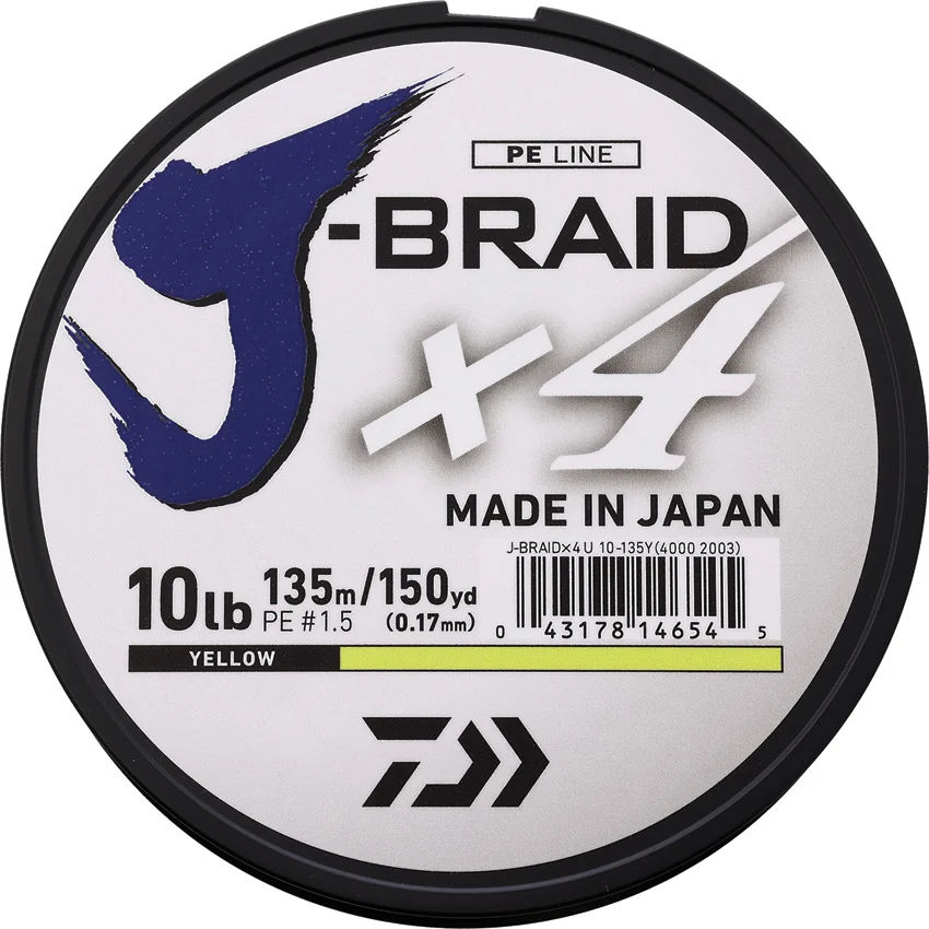 Daiwa J-Braid Line 10/150 Yellow