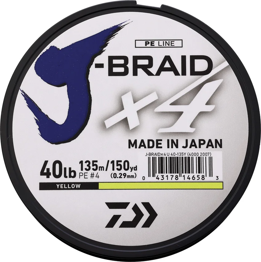 Daiwa J-Braid Line 40/150 Yellow