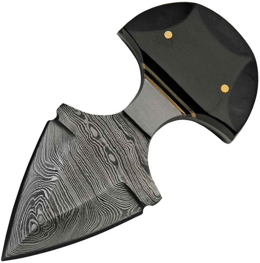 Damascus Black Widow Push Dagger