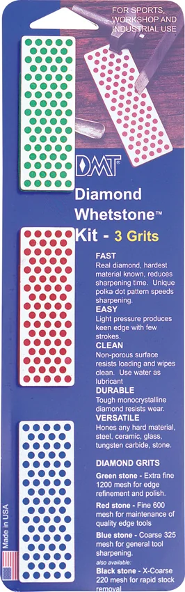 DMT Whetstone Sharpener Kit of 3 (Coarse, Fine, Extra Fine) W7EFC