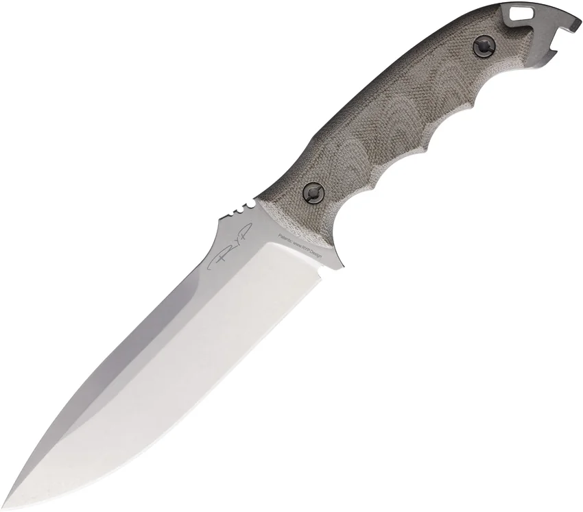 DPx Gear HEST 6 Milspec Fixed Blade Knife Gray Micarta (6" Bead Blast)