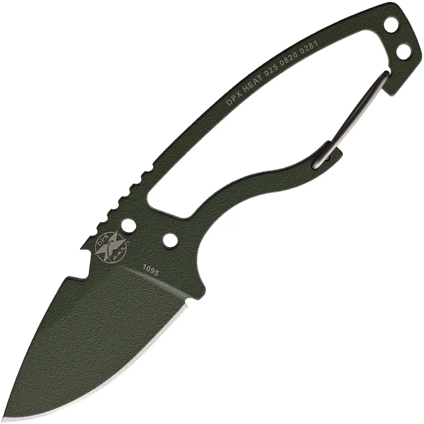 DPx Gear HEAT Hiker Fixed Blade Knife OD Green Steel (2.5" OD Green)