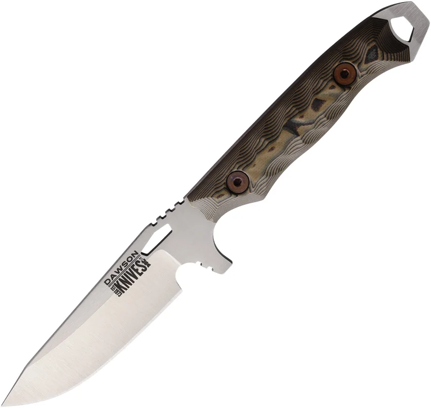Dawson Knives Outcast Gen 2 Fixed Blade Knife Ultrex Camo G-10 (3.1" Monsoon)