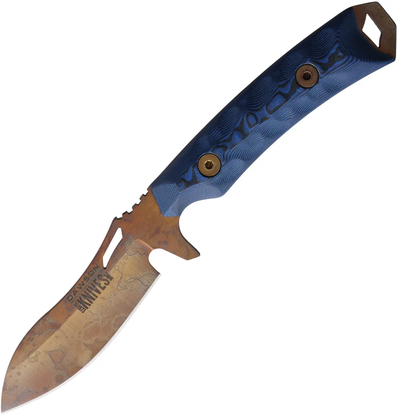 Dawson Knives Harvester Fixed Blade Blk/Blu