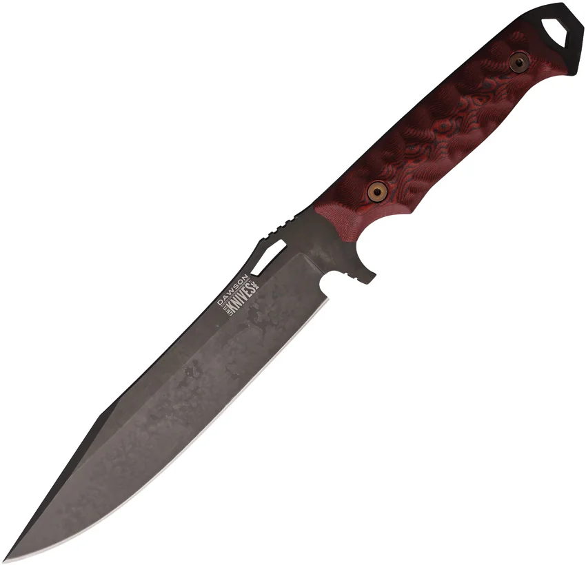 Dawson Knives Marauder XL Fixed Blade Knife Red/Black G-10 (7.25" Black)