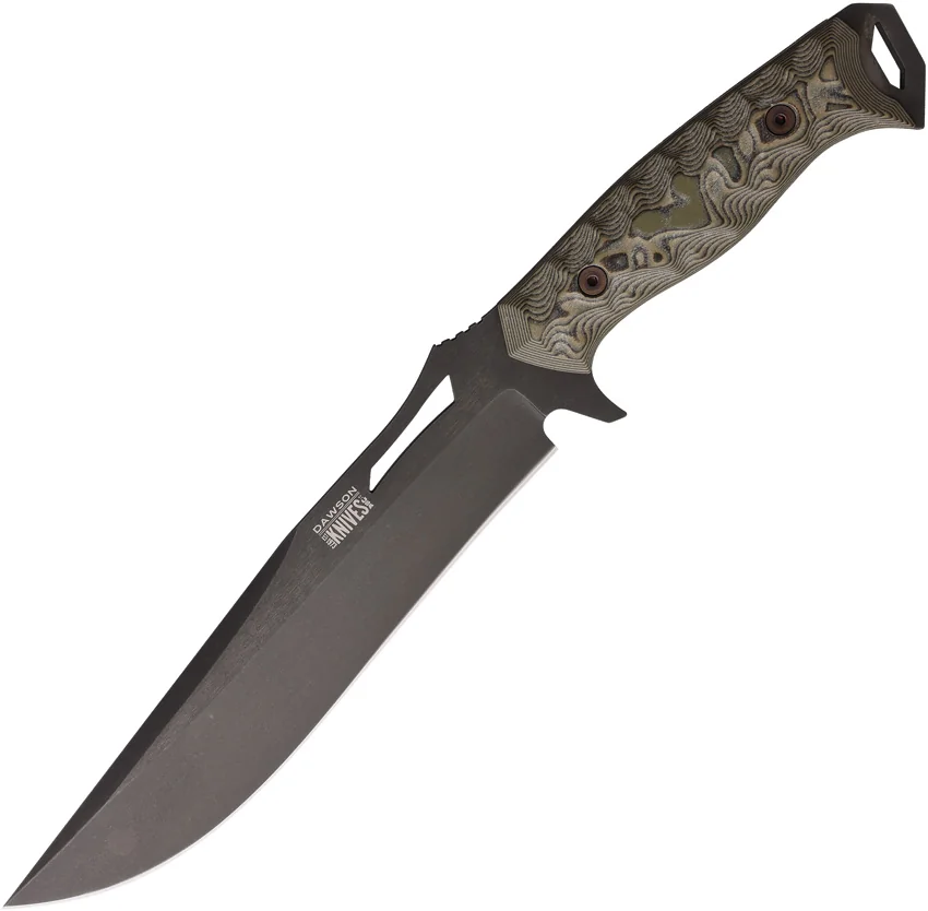 Dawson Knives Copper Canyon Fixed Blade Knife Camo G-10 (4.4" Scorched Earth)