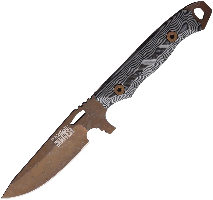 Dawson Knives Forester MagnaCut Fixed Knife Red/Black G-10 (4.1" Nuclear Winter)