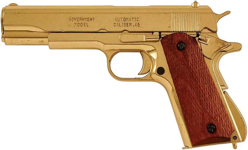 Denix 1911 Gold Automatic Pistol