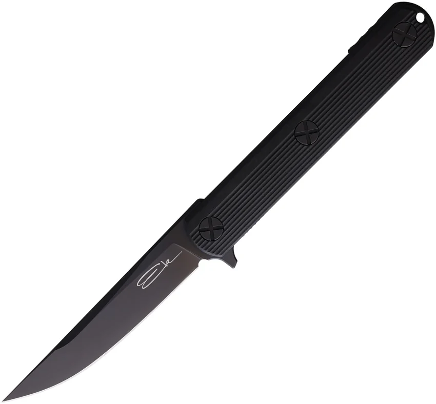 Ka-Bar John Ek Commando Liner Lock Knife Black GFN (4" Black) EK201