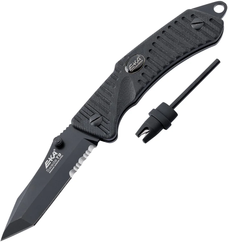 EKA Swede T9 Manual Knife Black G-10 (3.5" Black) 714201