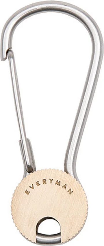 Everyman Cowan Carabiner Keychain - Brass/Stainless Steel