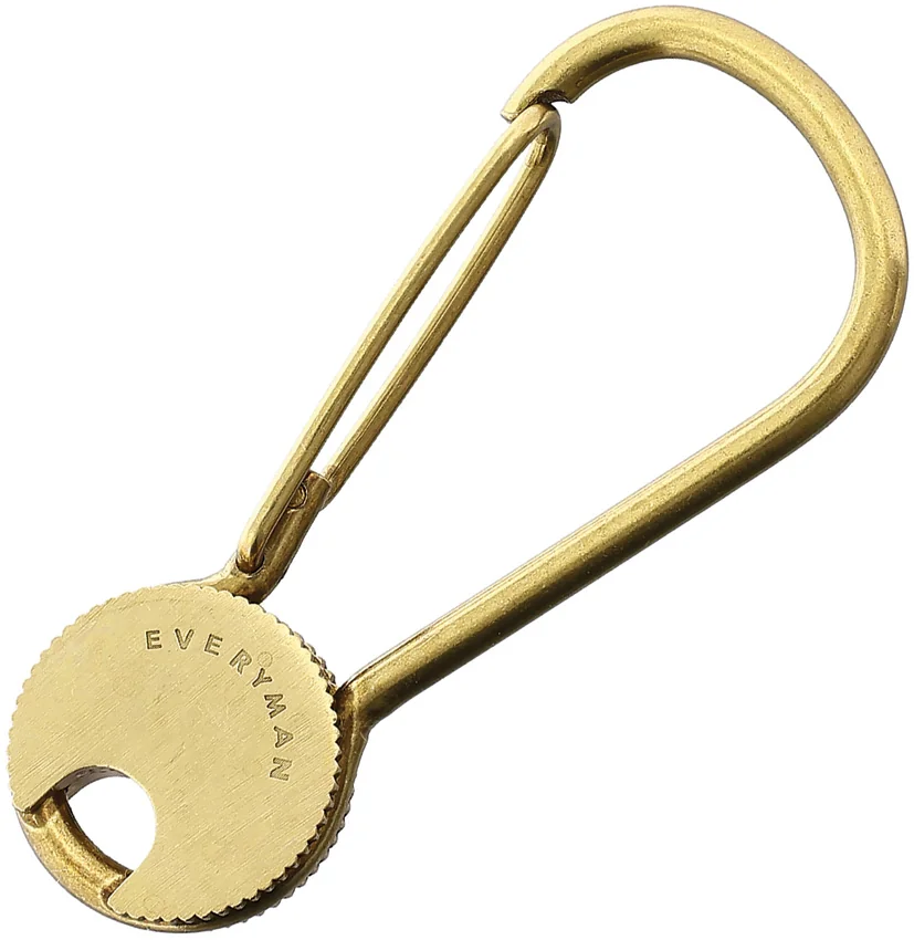 Everyman Cowan Carabiner Keychain - Brass