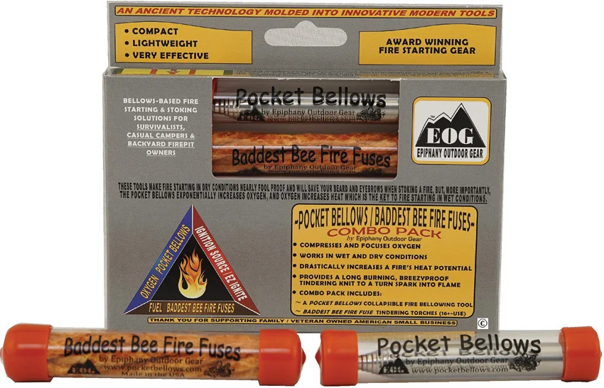 Epiphany Outdoor Gear Pocket Bellow & Fuse Combo Firestarter Set - EOGV3BBC