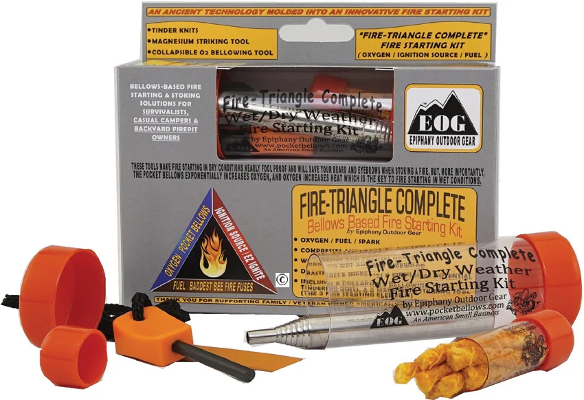 Epiphany Outdoor Gear Pocket Bellows Weatherproof Fire Starting Kit