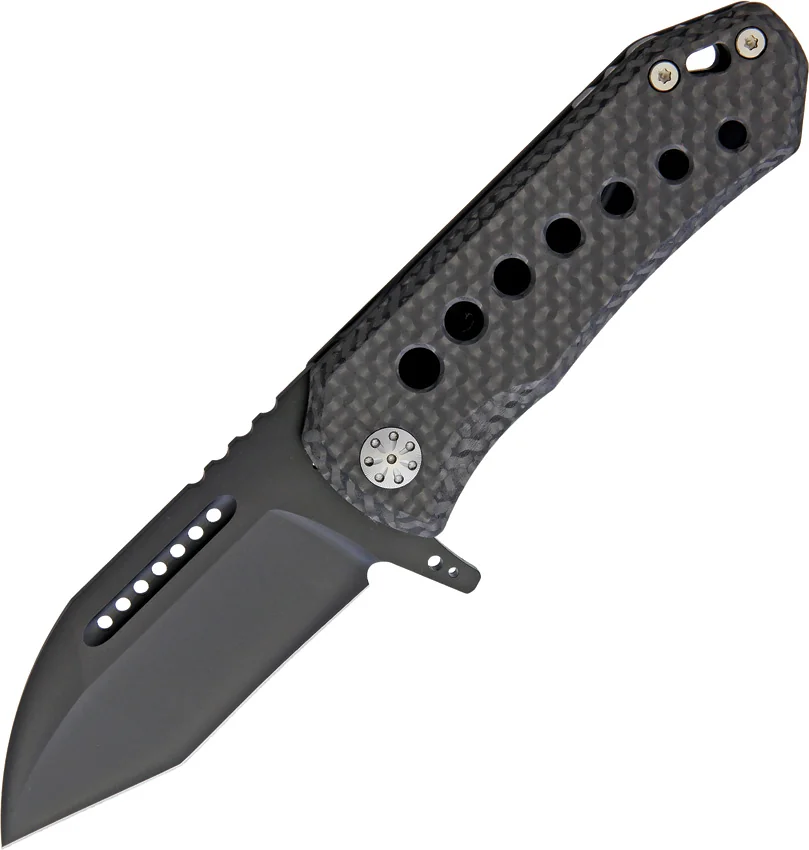 EOS Orca-S Frame Lock Knife Carbon Fiber/Black Titanium (3" Black) S002