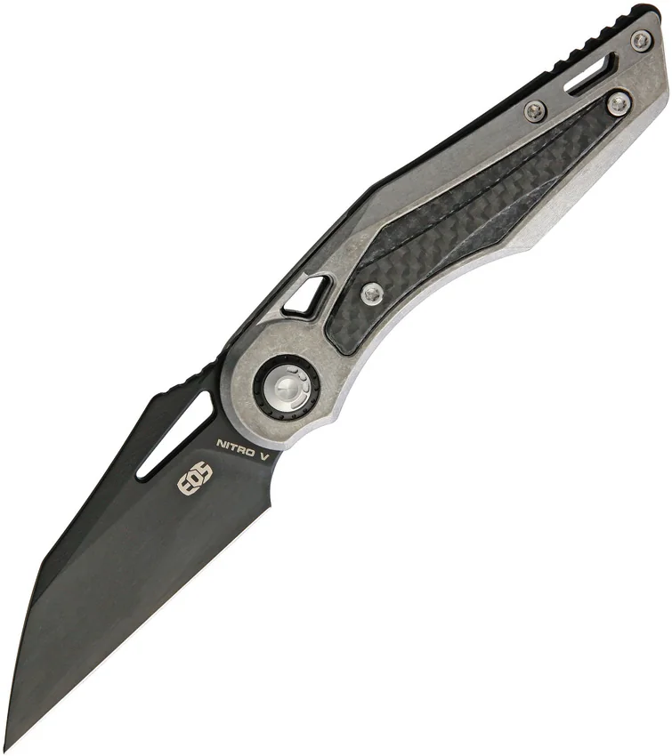 EOS Urchin Friction Folding Knife SW Ti/Black CF (3.125" Black DLC Nitro-V)