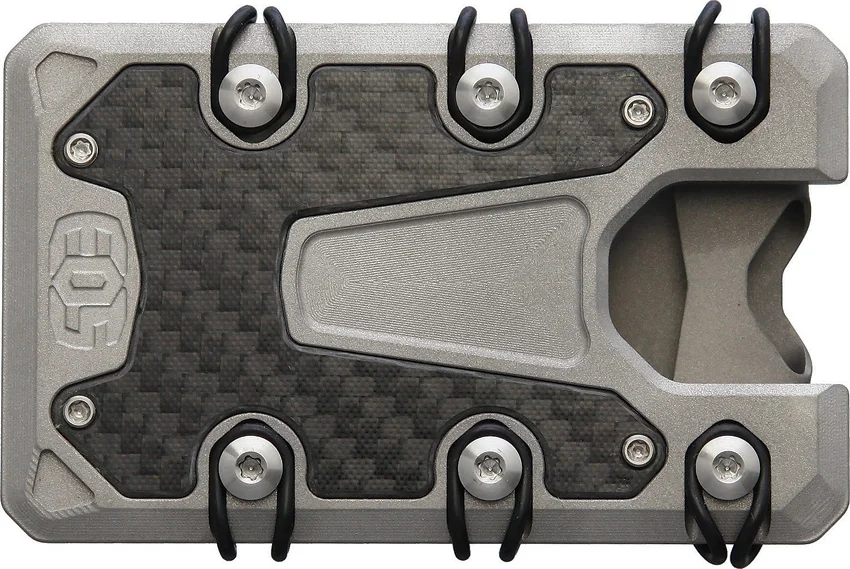 EOS 3.0 Bead Blast Wallet Titanium Gray Carbon Fiber | Anodized Hardware