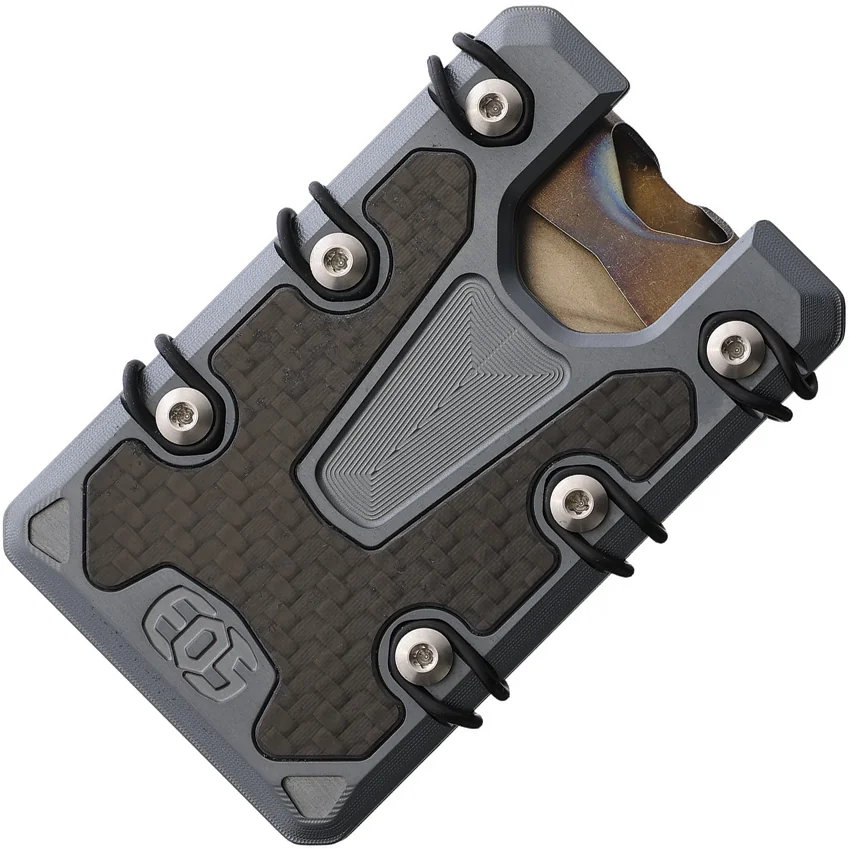 EOS Aluminum Wallet 3.0 Lite Gray with Black Carbon Fiber Inlays