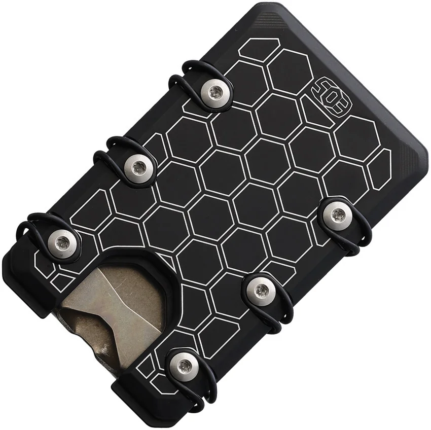 EOS Aluminum Wallet 3.0 Black Series HEX Pattern CF Inlay